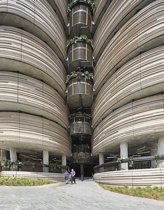 Load baring pilars, Singapore Learning Hub