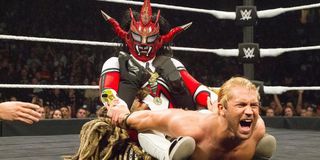 Jushin Thunder Liger and Tyler Breeze at NXT TakeOver