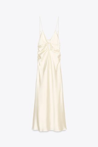 ZARA Satin Effect Cut Out Dress