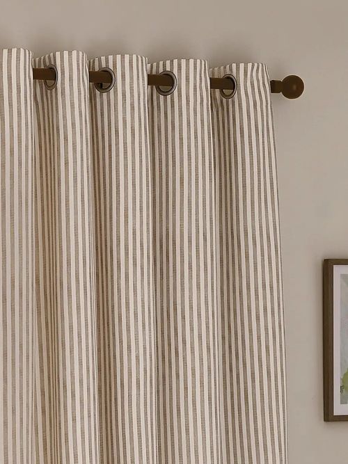 Yard Hebden Striped Eyelet Blackout Curtains 