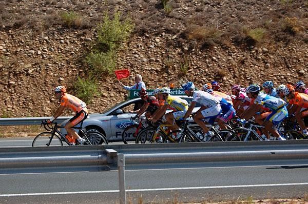 Euskaltel was eager to get things going as they have the leader's jersey in a Grand Tour for the first time.