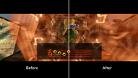 Demonstration of Zelda: Majora's Mask running in Ultrawide through current Emulation techniques vs through native PC Recompilation.
