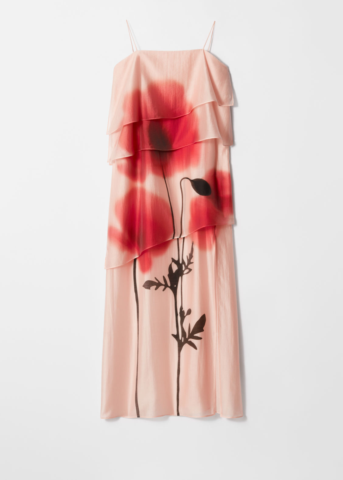 Floral-Appliqué Maxi Dress