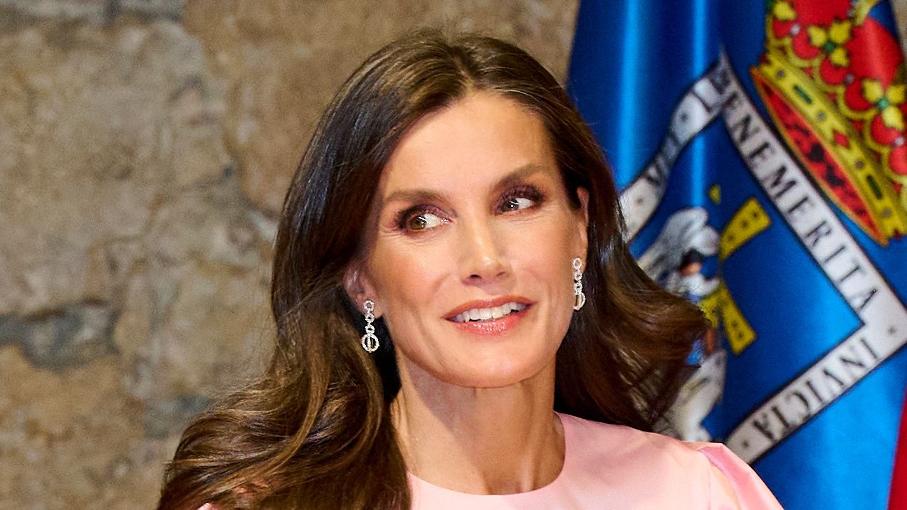 Queen Letizia’s candyfloss pink blouse worn as she attends a concert ahead of the &quot;Princesa De Asturias&quot; Awards 2023