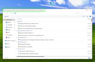 screenshot of the Windows 11 God Mode interface