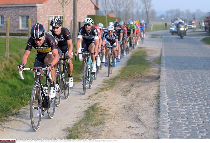 Even with Stijn Devolder helping chase, the second group could not close in on the breakaway.