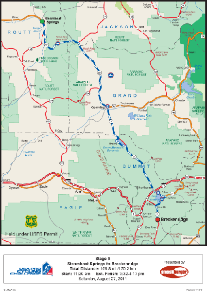 USA Pro Cycling Challenge - Stage 5 Map