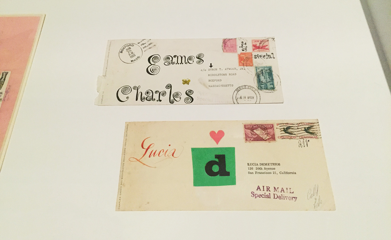 A collection of letters, photographs, found objects and creative experiments punctuates the show.