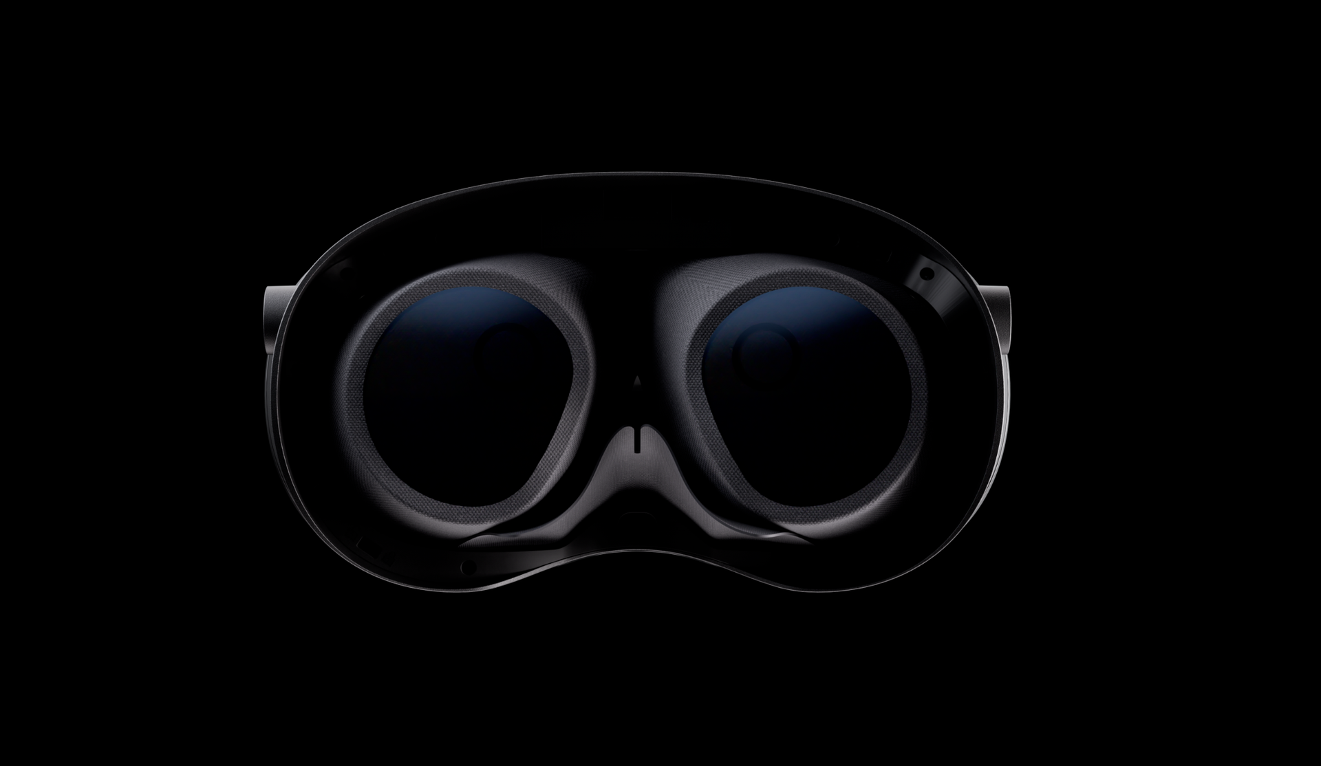 Pimax's new VR headset, the Crystal Pro, on a black background. 