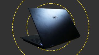 The MSI Summit E16 Flip on the ITPro background