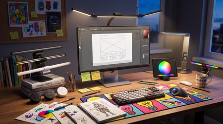 A selection of monitor lights. 
