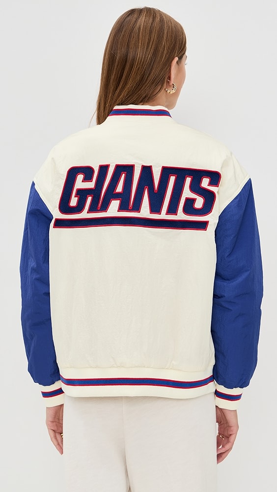 Terez Ny Giants Colorblock Bomber Jacket