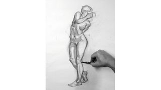 Charcoal figure drawing