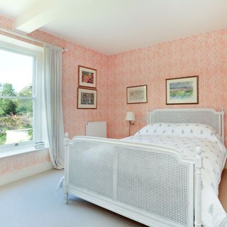 bedroom with bedside lamp
