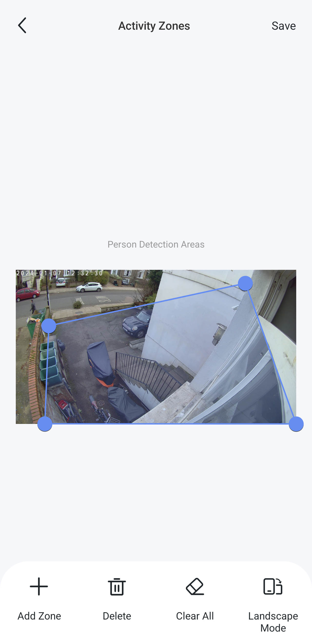Screenshots from the TP-Link Tapo application