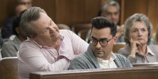 Dan Levy as Jonah in the courtroom in Modern Family.