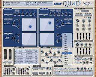 Use the dropdown menu to select one of the oscillator modulation types.