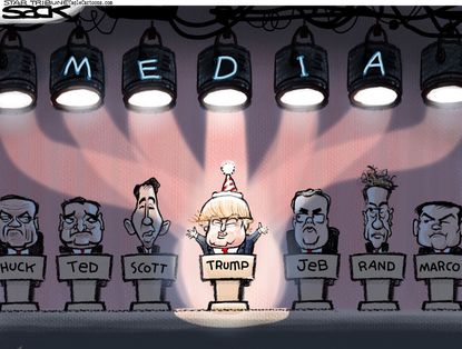 Political cartoon U.S. GOP Trump Debate