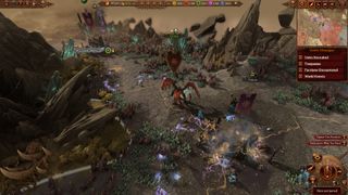 A campaign map in Total War: Warhammer 3 showing a Daemon Prince
