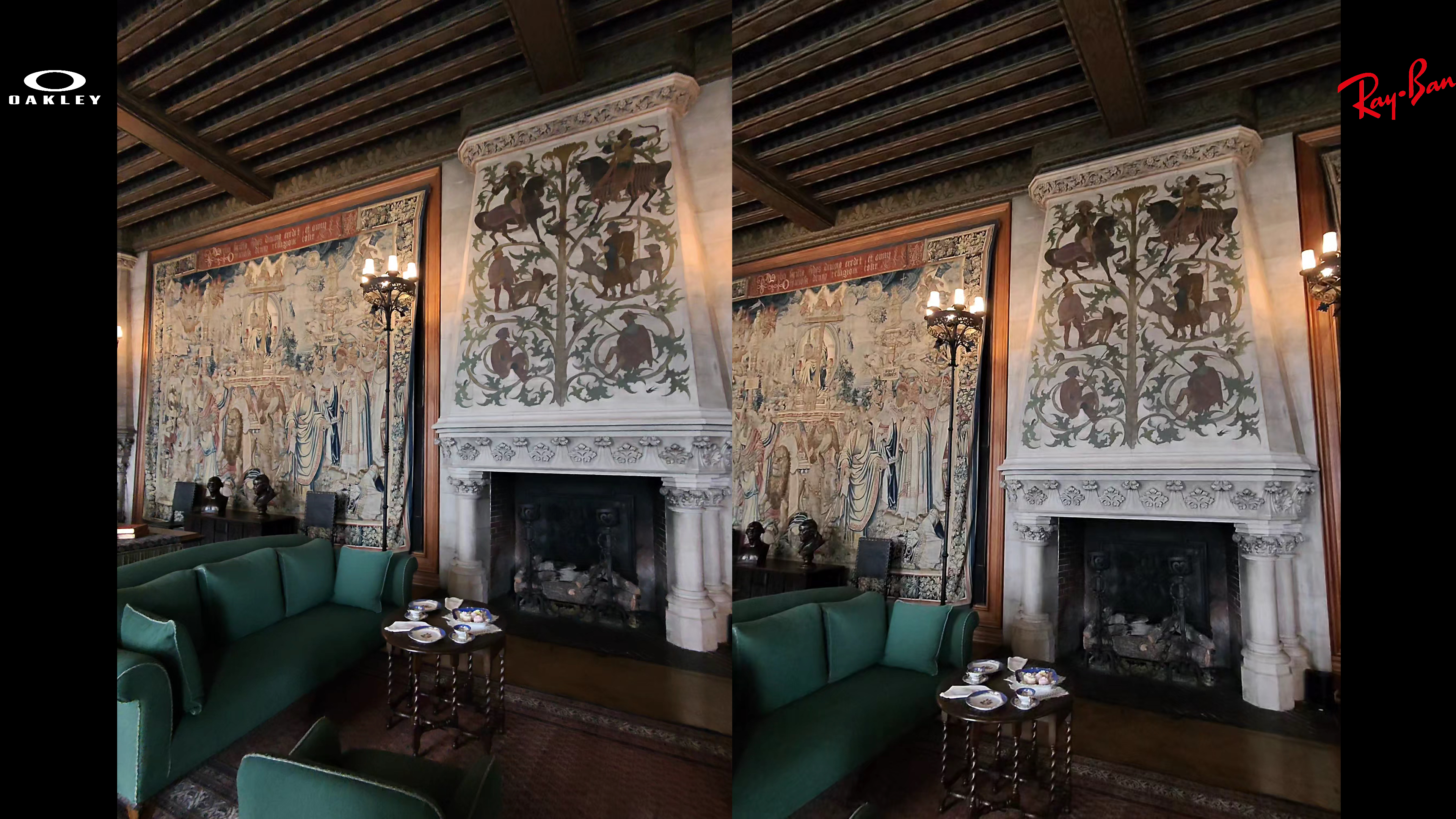 Comparing the video quality between Oakley Meta HSTN Smart Glasses and Ray-Ban Meta Smart Glasses in a dimly lit mansion