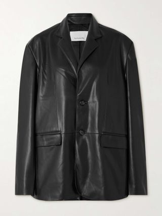 Olympia Faux Leather Blazer