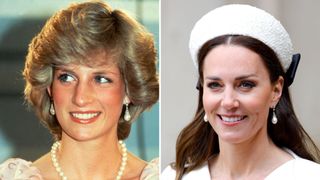 Princess Diana (left), Kate Middleton (right)