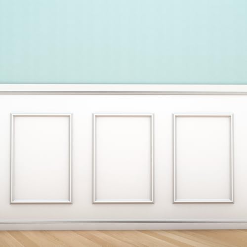 Coukiu Pre-Cut 3 Set Peel and Stick Wall Molding Trim Kit, 16" X20" Premade Wainscoting Panels, Self Adhesive Moulding Panel for Interior Walls Picture Frame
