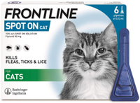 FRONTLINE Spot On Flea &amp; Tick Treatment for Cats RRP: £29.50 | Now: £20.50 | Save: £9.00 (31%)