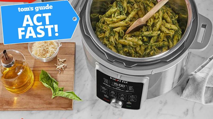 Instant Pot Duo Plus with pasta inside