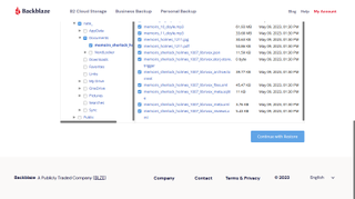 Backblaze's file recovery interface.