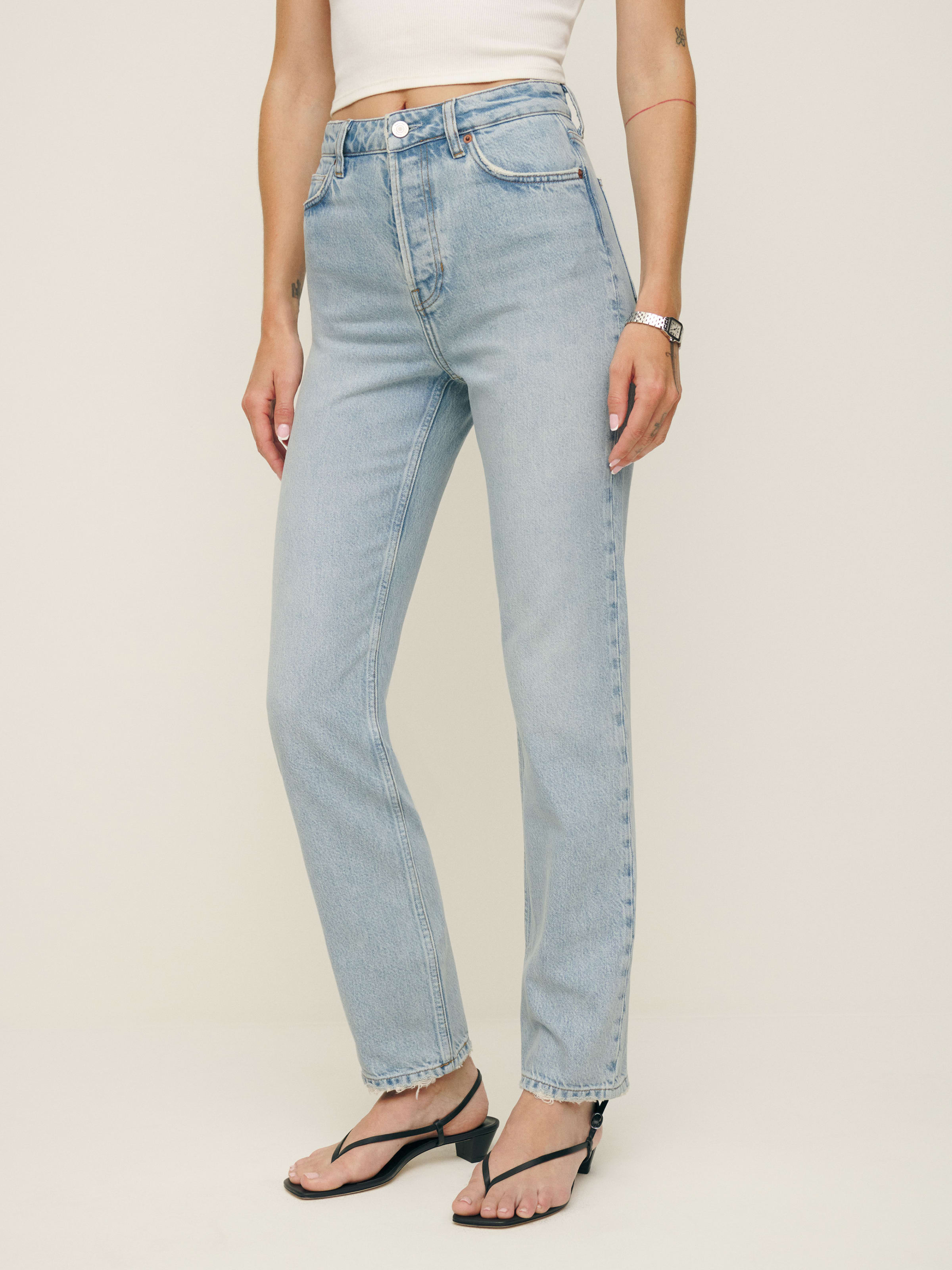 Cynthia High Rise Straight Jeans