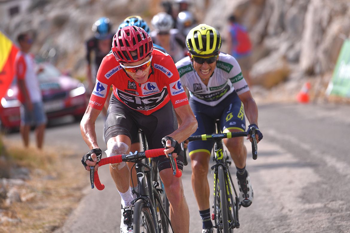Chris Froome on stage 14 of the Vuelta a Espa&ntilde;a
