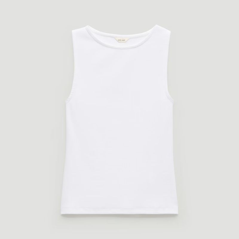 A cutout of a white vest top by Hush