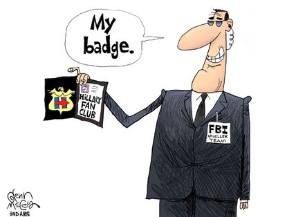 Political cartoon U.S. Mueller FBI investigation Hillary Clinton