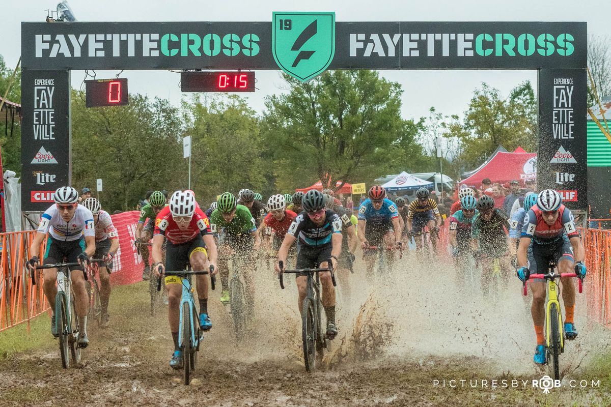 Plenty of water on the course made for a hectic start, especially for those in the back.
