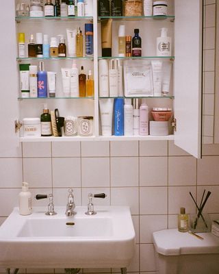 Emma Hoareau's medicine cabinet filled with skincare favorites