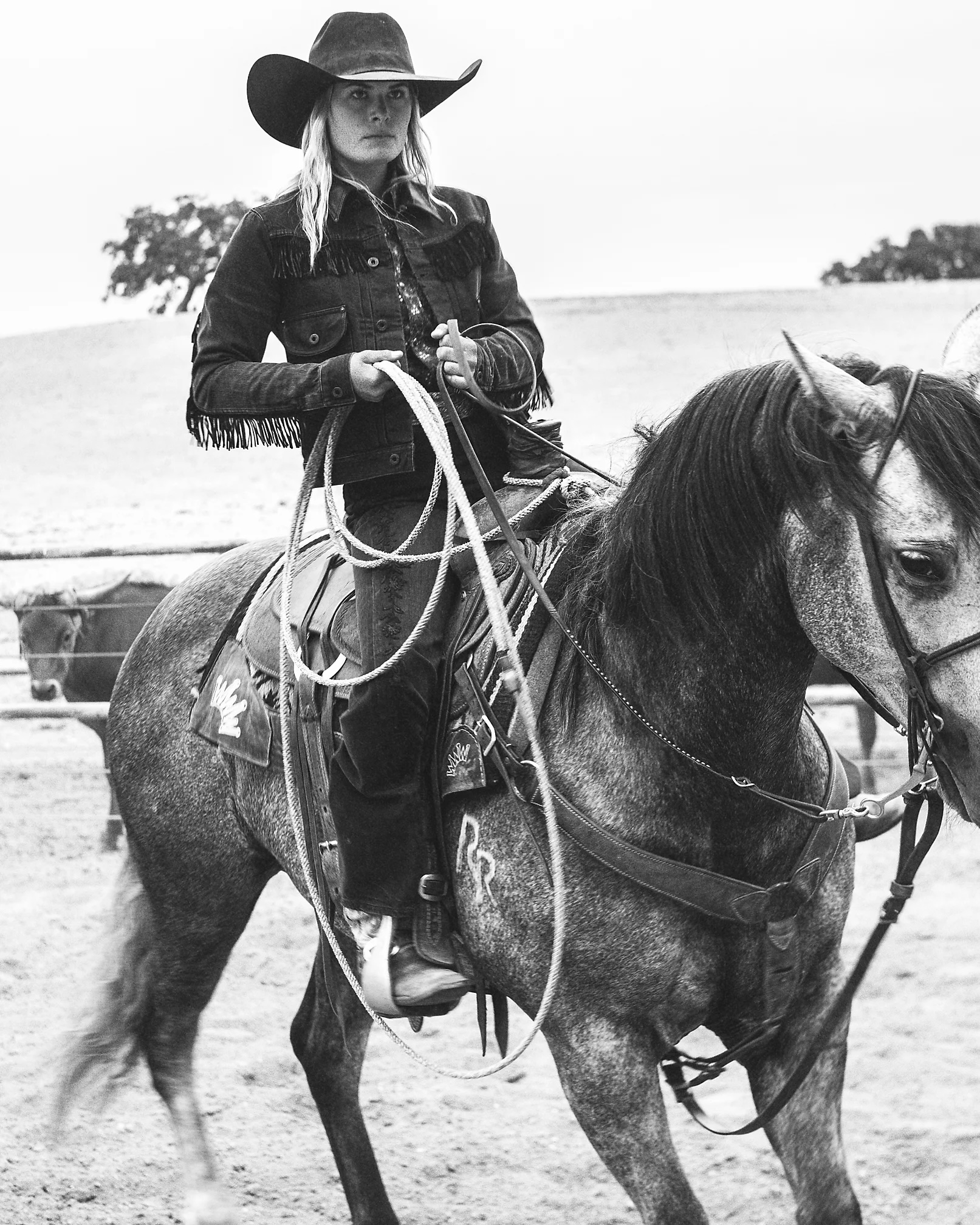 Ralph Lauren model on horseback