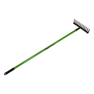 Ab Tools Garden Rake Soil Leaves Leaf Raker 12 Teeth Carbon Steel With Pvc Grip Gar02