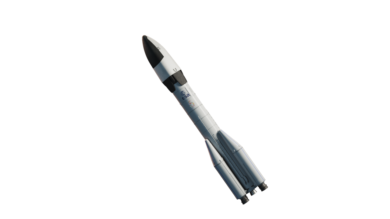 white rocket in artist impression