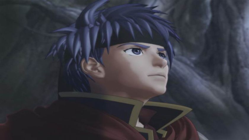 Fire Emblem: Path of Radiance screenshot of blue-haired protagonist Ike