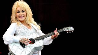 Dolly Parton plays Glastonbury in 2014.