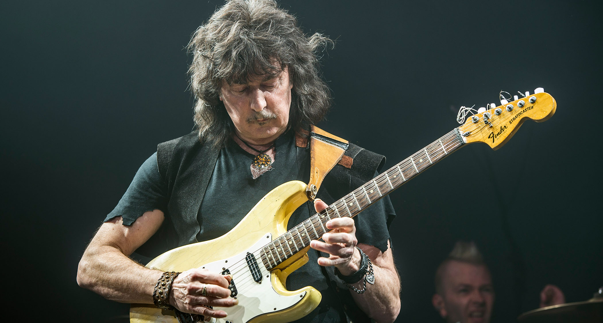 Ritchie Blackmore takes a solo on his Fender Stratocaster
