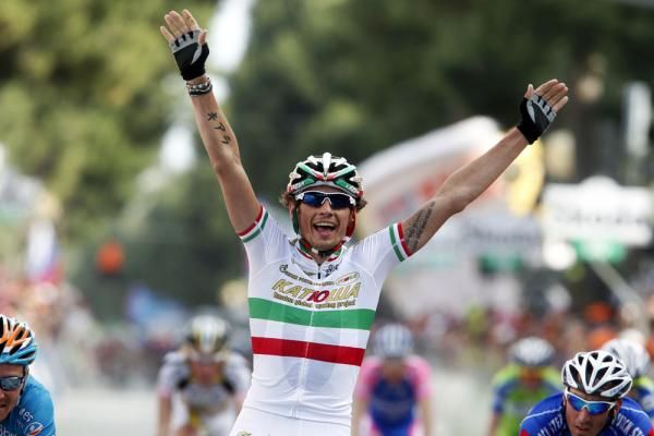 The Italian Champion becomes the first Italian to claim an individual stage win at the 2010 Giro