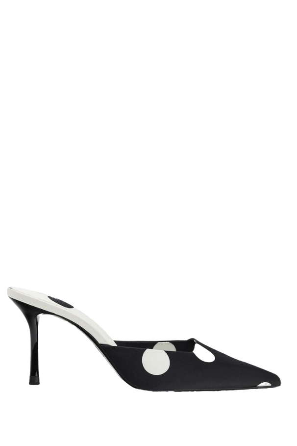ZARA, Satin Finish Polka Dot Slingback Pumps