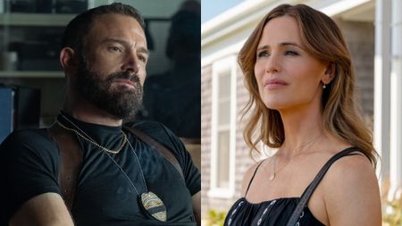Ben Affleck as Detective Sergeant J.D. Byrne in The Rip and Jennifer Garner as Hollis on The Five-Star Weekend.