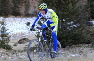Ivan Basso tries out mountain biking
