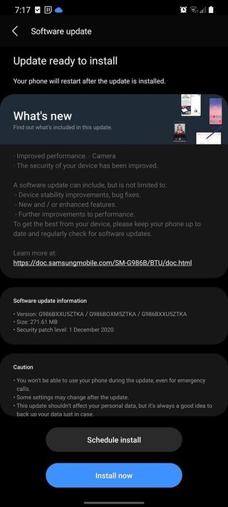 Samsung Galaxy S20 One Ui 30 Beta 4 Uk