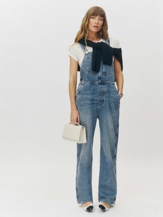 River Relaxed Denim Overalls