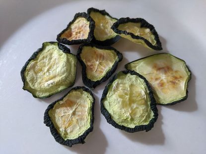 Plate Of Dehydrated Cucumbers