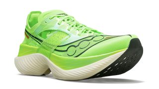 Fabric uppers of the new Saucony Endorphin Elite shoes
